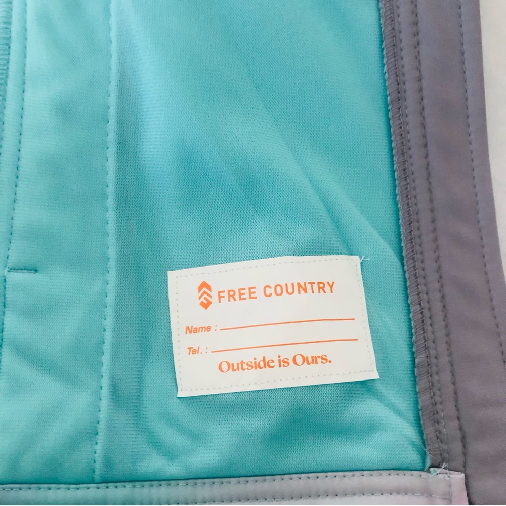 NWT New Girls Free Country Super SoftShel, color mint/purple print - Picture 13 of 16